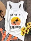 Vacation Coco Lettering Sleeveless Tank Top