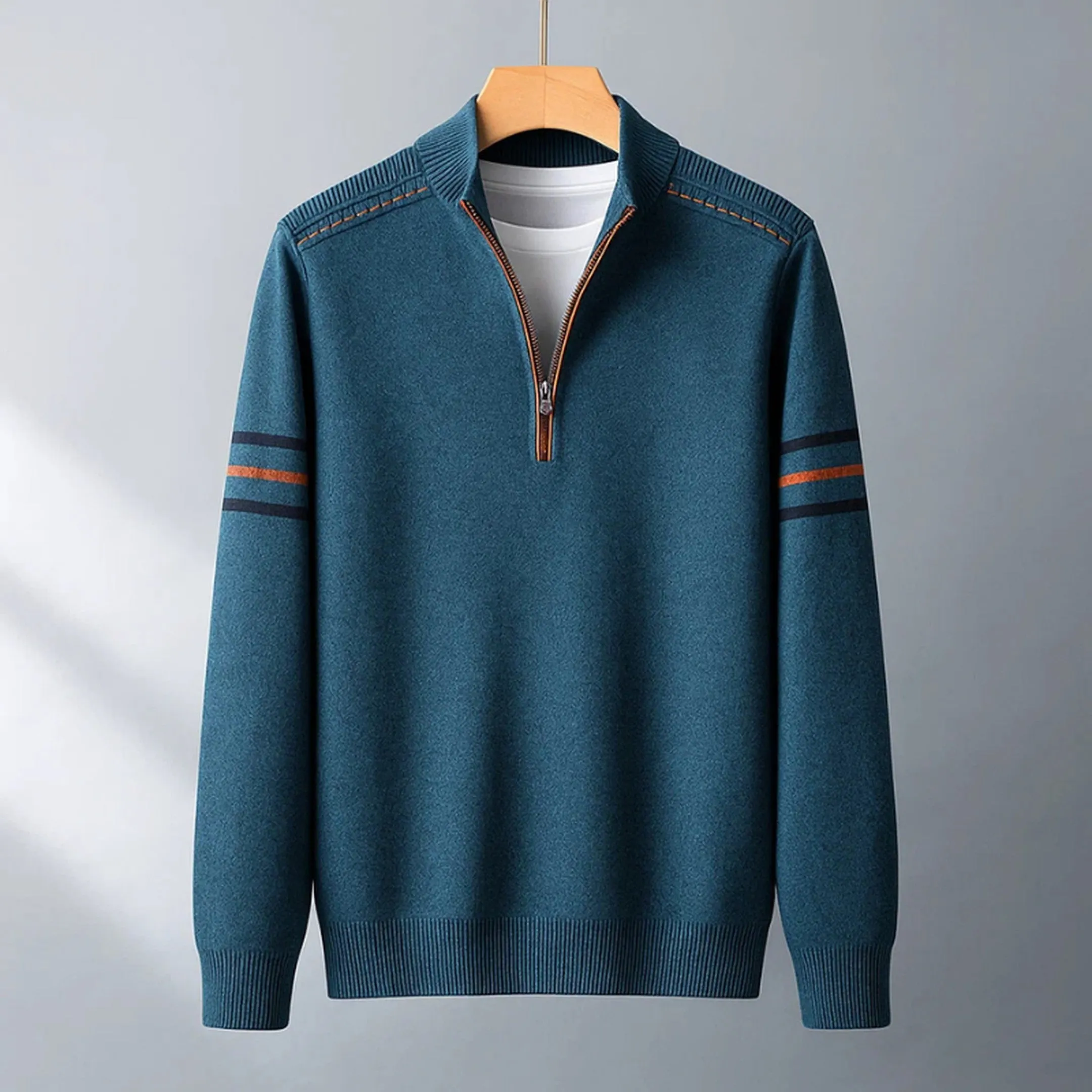 Men's Merino Quarter-Zip Jumper &ndash; Soft Wool Knit Sweater