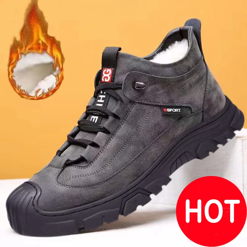 Women plus size clothing Sneakers Casual Warm And Fleece Boots Shoes-Nordswear