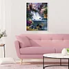 (5 Sizes) Forest Waterfall-Full Square Diamond Painting