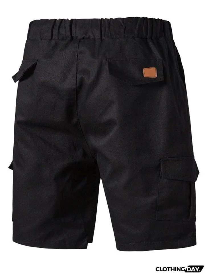 Men's Casual Multi Pockets Summer Sports Loose Drawstring Shorts