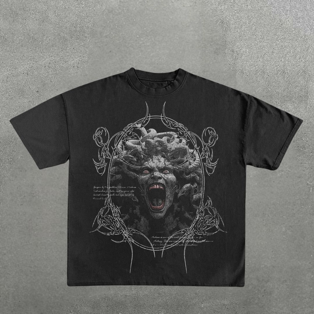 Gothic Medusa Scream T-Shirt