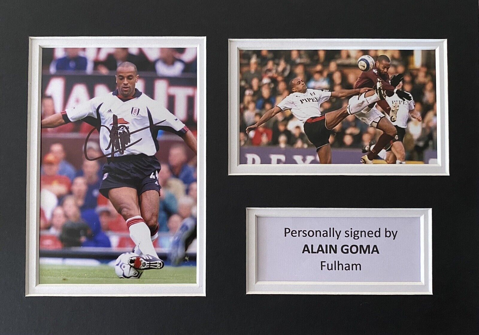 Alain Goma Genuine Signed Fulham Photo Poster painting In A4 Mount Display