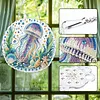 Jellyfish DIY Rhinestone Diamond Painting Pendant 25x25cm Double Sided