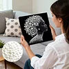 Framed Gracelady - Pearls Painting Kit for Creativity DIY Pearl Dot Crafts for Gift Home Wall Decor 30*30CM Pearl Art Painting