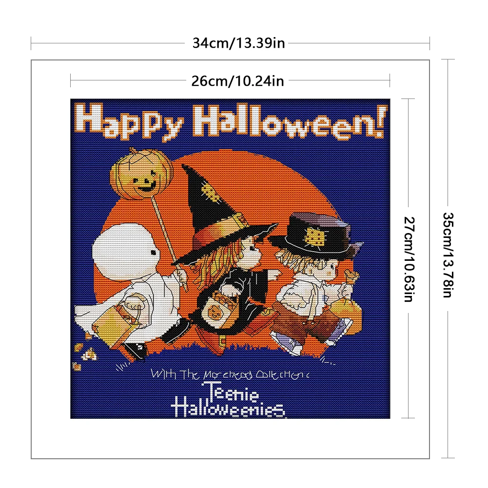 11CT Full Stamped Cross Stitch - Brown Bear Mother Child(Canvas|45*45CM) - Eco-Friendly Cotton Thread