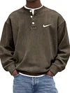 Men's Casual Loose-Fitting Crew Neck Sweatshirt