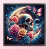 Rose Skull-11CT Stamped Cross Stitch 40*40cm/15.75*15.75in tapestrymarket