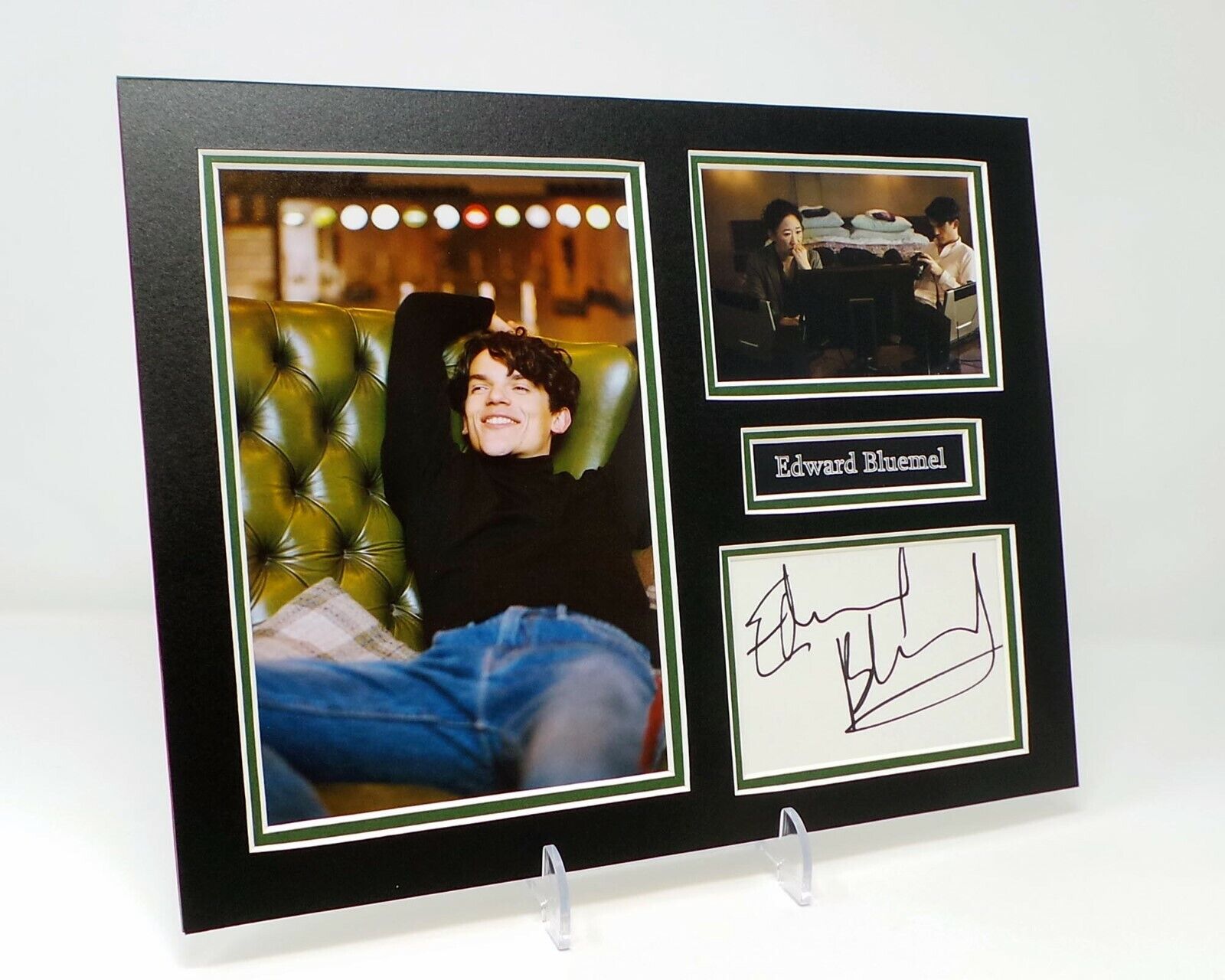 Edward BLUEMEL Signed Mounted Photo Poster painting Display AFTAL Hugo in Killing Eve.