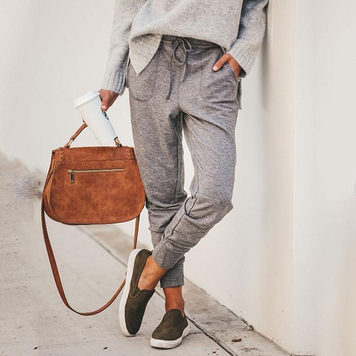 wearshes Casual Wide Loose Pocket Pants