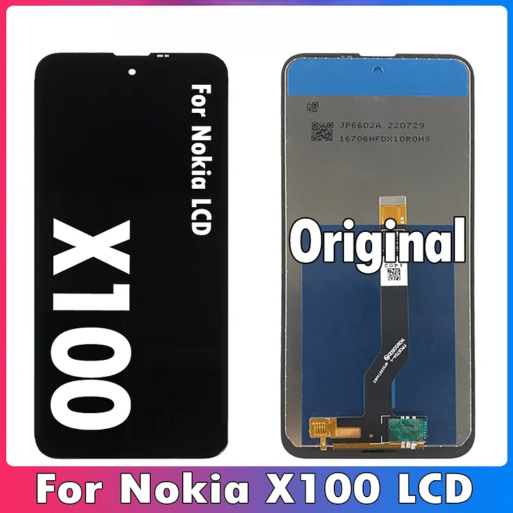 6.67" Original LCD For Nokia X100 Display Touch Screen Digitizer Assembly Replacement For X100 LCD Display Repair Parts No Frame