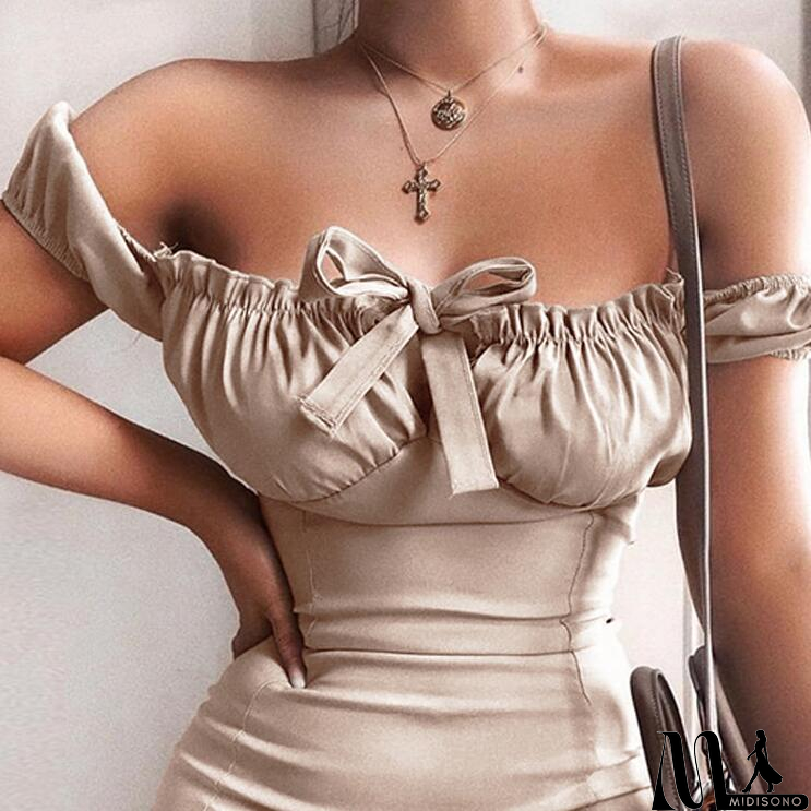 MidiSono - Sexy Solid Color Strapless Bodycon Dress