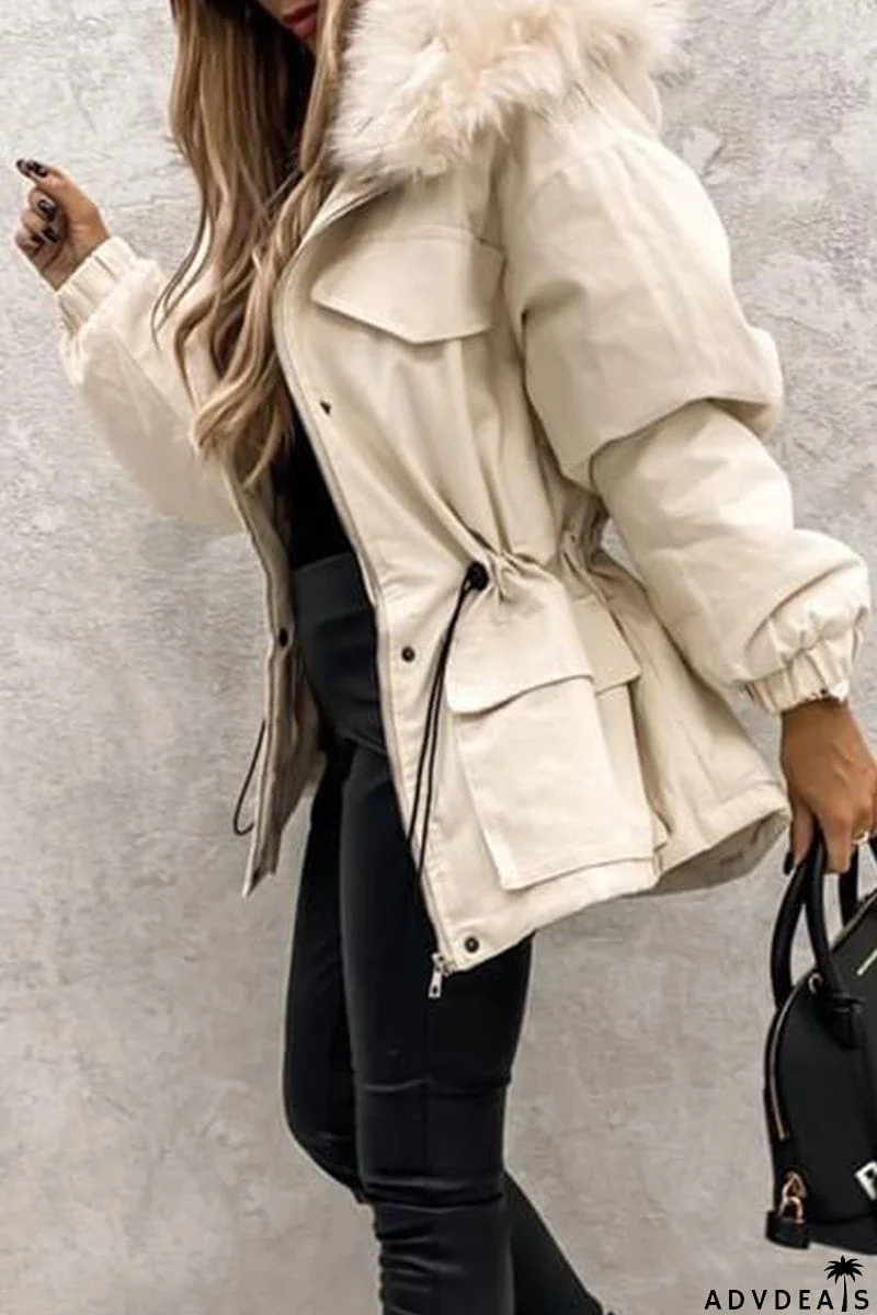 Street Punk Color Block Patchwork Mandarin Collar Outerwear