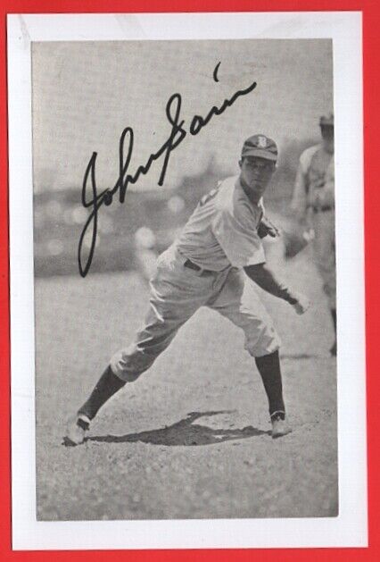 1948 JOHN SAIN-BOSTON BRAVES AUTOGRAPHED 4X6 Photo Poster painting(d.2006)