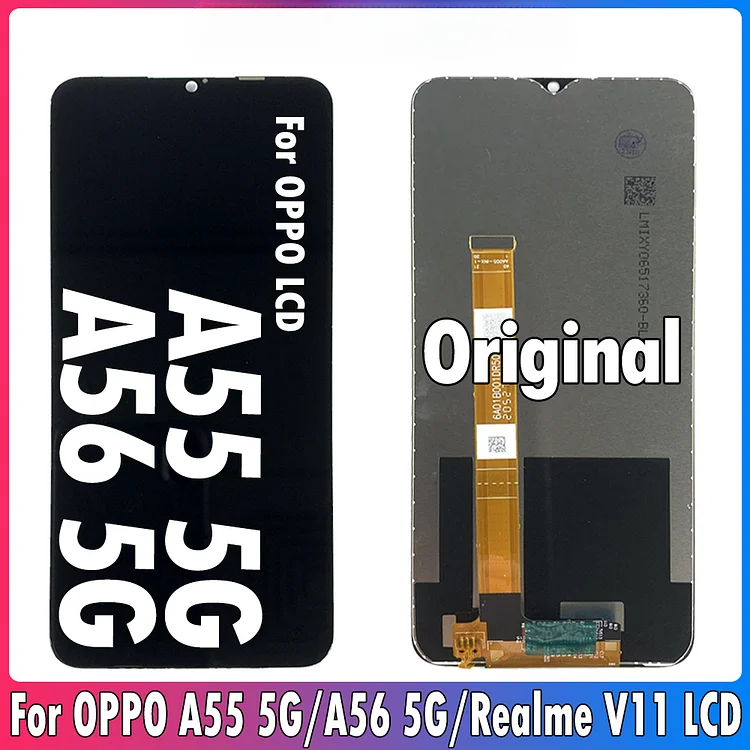 Original For OPPO A55 5G PEMT00 PEMM20 PEMM00 LCD For Realme V11 5G LCD Screen Touch Digitizer For OPPO A56 5G PFVM10 Display