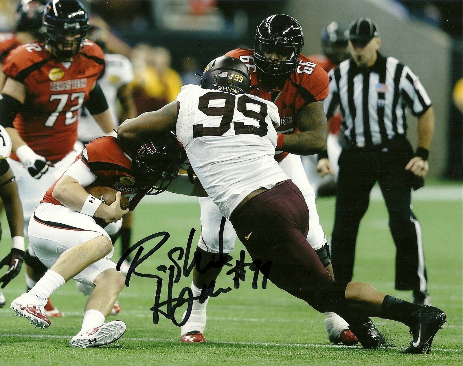 FALCONS RA'SHEDE HAGEMAN HAND SIGNED MINNESOTA GOLDEN GOPHERS 8X10 Photo Poster painting W/COA