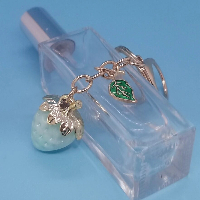 Pastoral Strawberry Alloy Resin Keychain