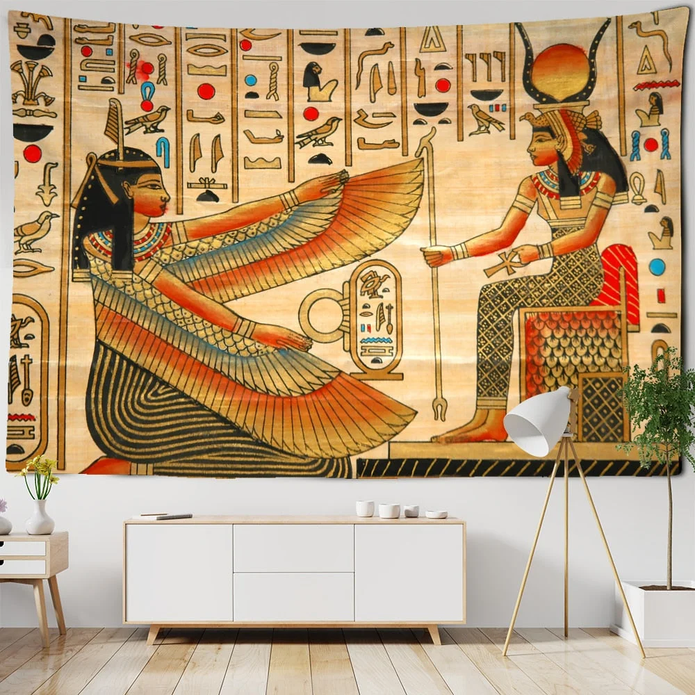 Egyptian Pyramid Tapestry Wall Hanging Ancient Civilization Figure Bohemian Hippie TAPIZ Wizardry Home Decor