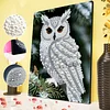 (30x40cm)DIY Pearl Painting Framed Owl  Handmade Pearl Material Art Kit Living Room Decor