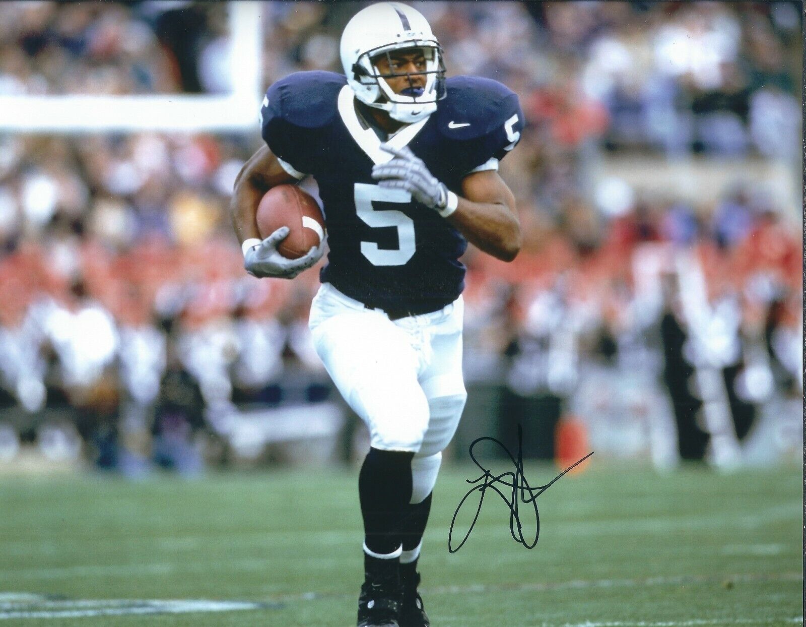 Autographed LARRY JOHNSON Penn State University 8x10 Photo Poster painting w/COA