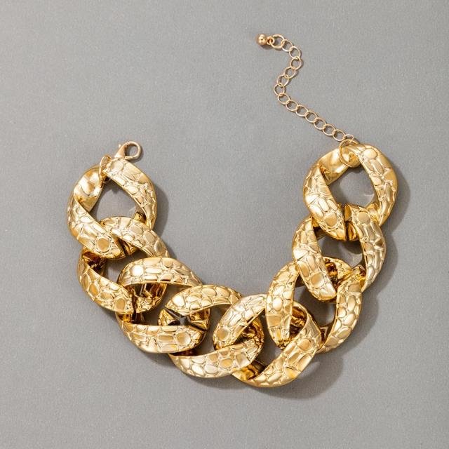 YOY-Tocona Punk Gold Chain Bracelets for Women