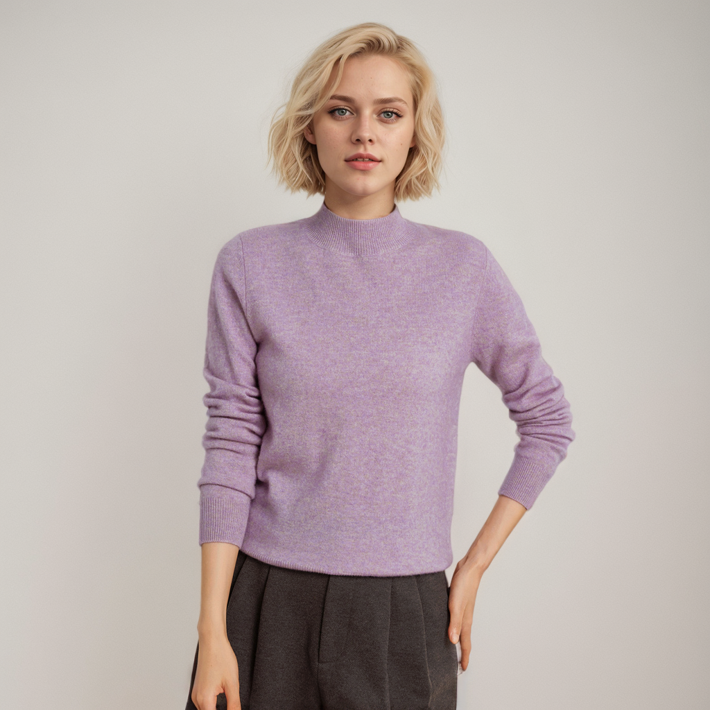 Basic Cashmere Sweater Bottoming Shirt REAL SILK LIFE