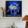 Glow-In-The-Dark Blumen - Rundbohrer Diamond Painting - 30*30cm