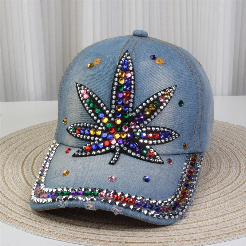 Unisex Streetwear Pentagram Letter Butterfly Curved Eaves Baseball Cap