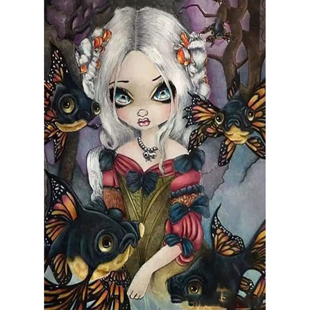 

Big Eyes Doll - Round Drill Diamond Painting - 30*40CM, 501 Original