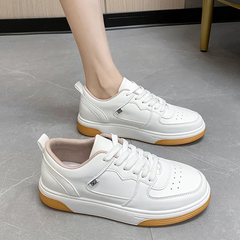 Yyvonne Women Sneakers 2023 Spring New Fashion Lace Up White Platform Women Sports Shoes Ladies Running Casual Shoes Vulcanize Shoes