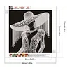 Elegante Dame mit Zylinder - speziell geformtes Diamond Painting - 30*30cm