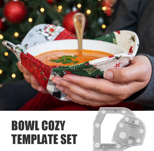 Bowl Cozy Template Cutting Ruler Set - 2PCS (With Instructions)