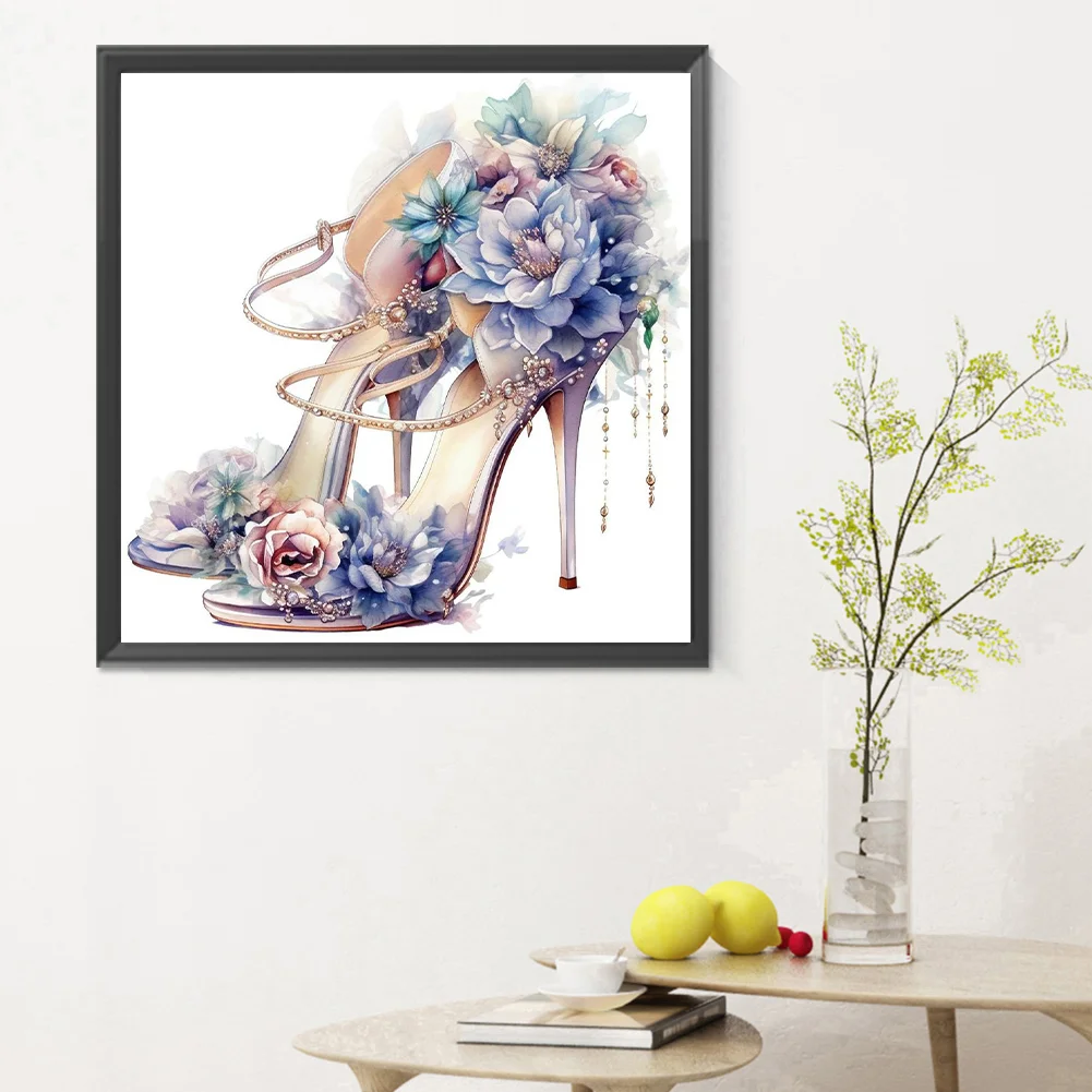 Diamond Painting - Full Round Drill - Flower High Heels(Canvas|30*30cm)