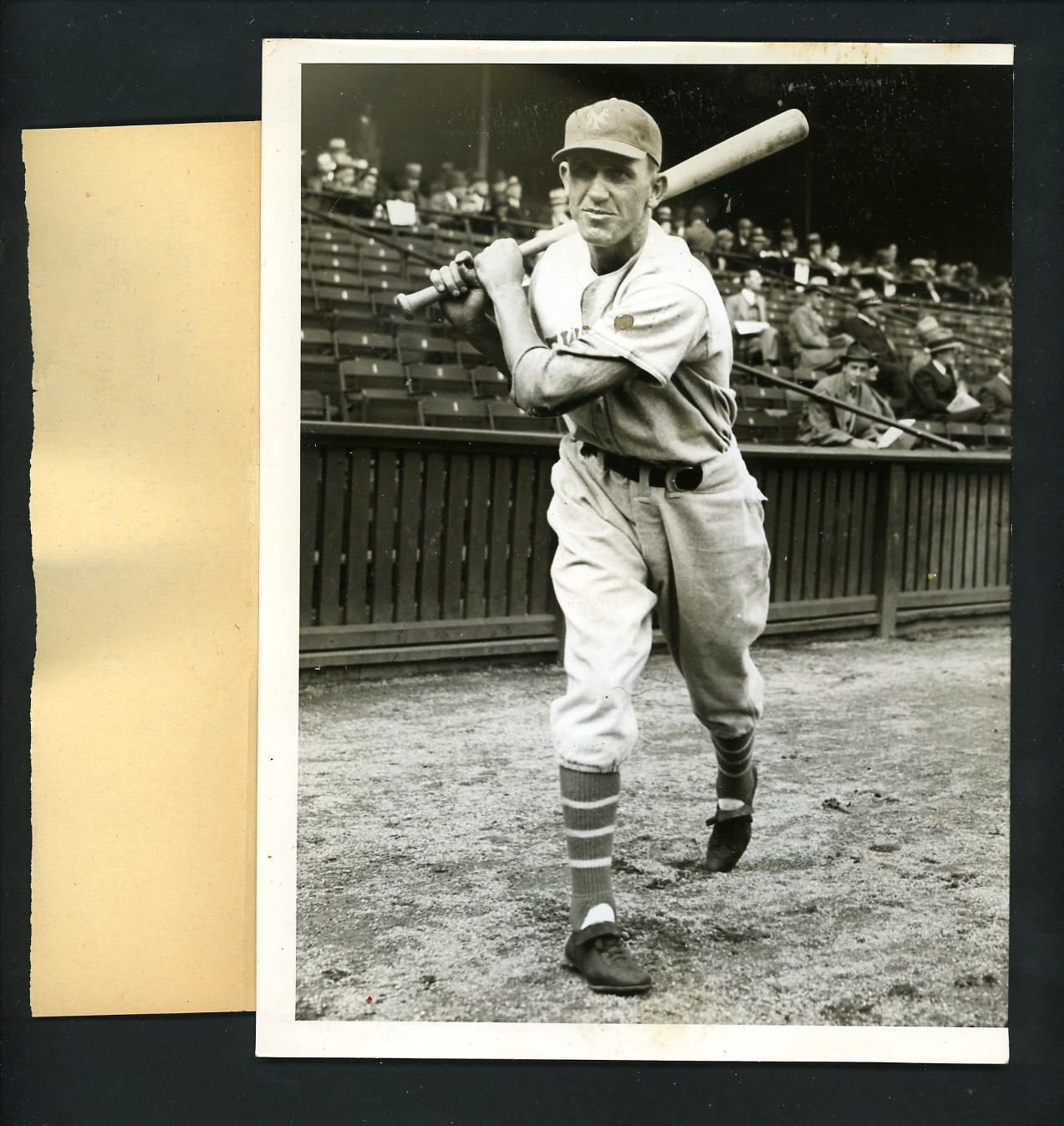 Joe Jo-Jo Moore batting pose 1937 World Series Press Wire Photo Poster painting New York Giants