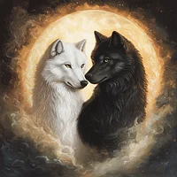 Two Wolves - Diamond Painting
