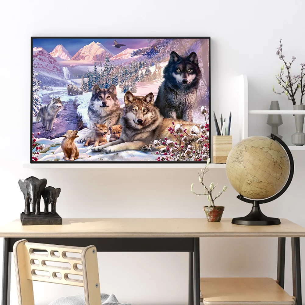 Diamond Painting - Full Round Drill - Wolf(Canvas|60*50cm)