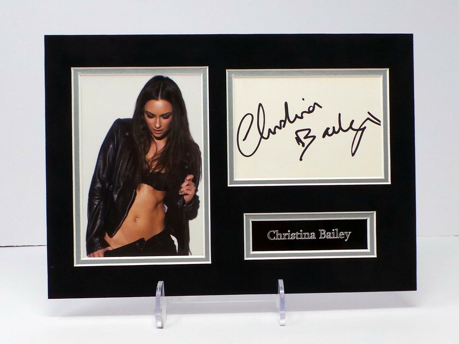 Christina BAILY Signed Mounted Sexy Photo Poster painting Display Hollyoakes AFTAL RD COA