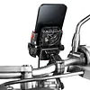Cooling Motorcycle Phone Mount with USB/TYPE-C Charging Port Motorcycle Phone Holder 360 Rotation Cellphone Cradle Adjustable for 5.4-7.8 Inch Smartphone (Handlebar)
