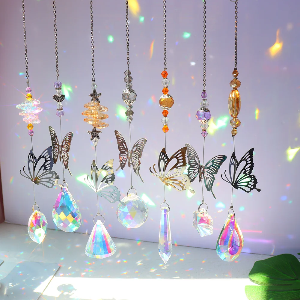 Crystal Windchimes Sunlight Catching Hanging Pendant Light Catcher Jewelry