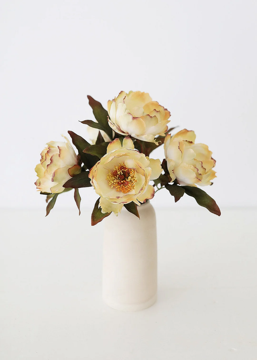 Vanilla Ivory Fake Peony Flower - 22"