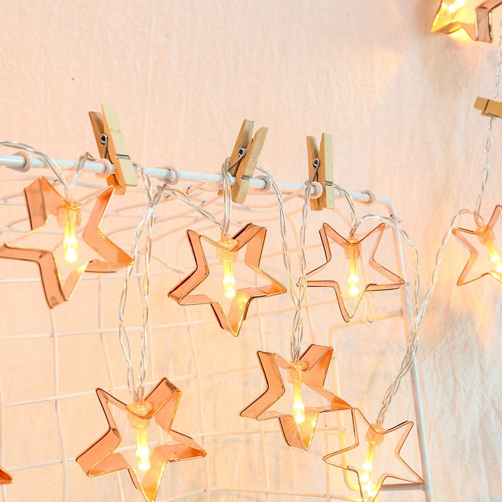 

10LED Hollow Star Fairy String Light Wedding Holiday Decorative Lamp, 501 Original
