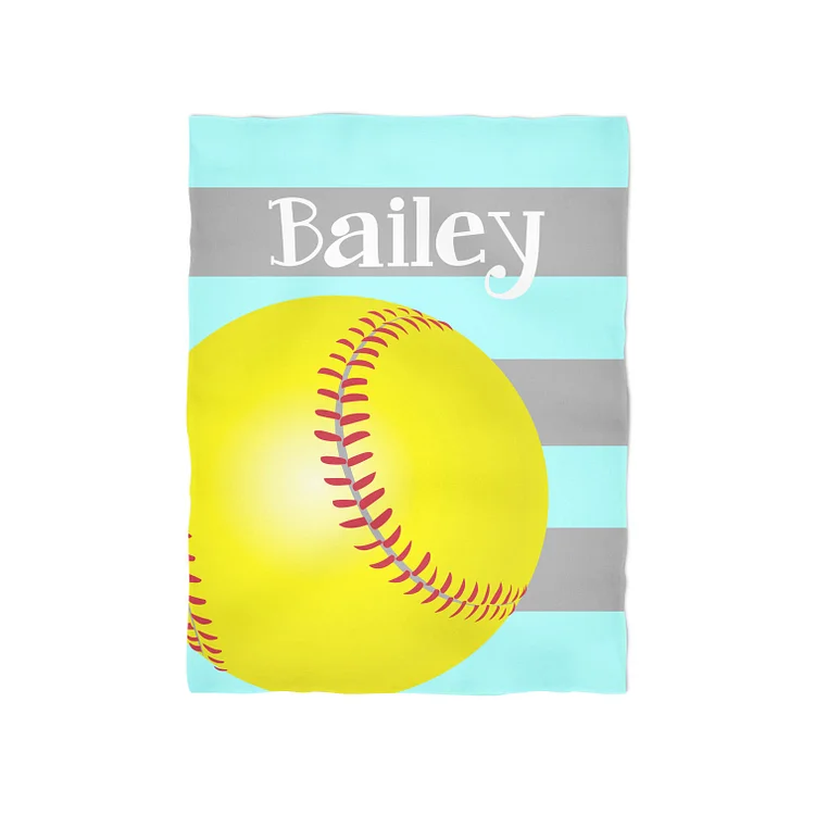 Personalized Softball Blanket For Comfort & Unique|BKKid86