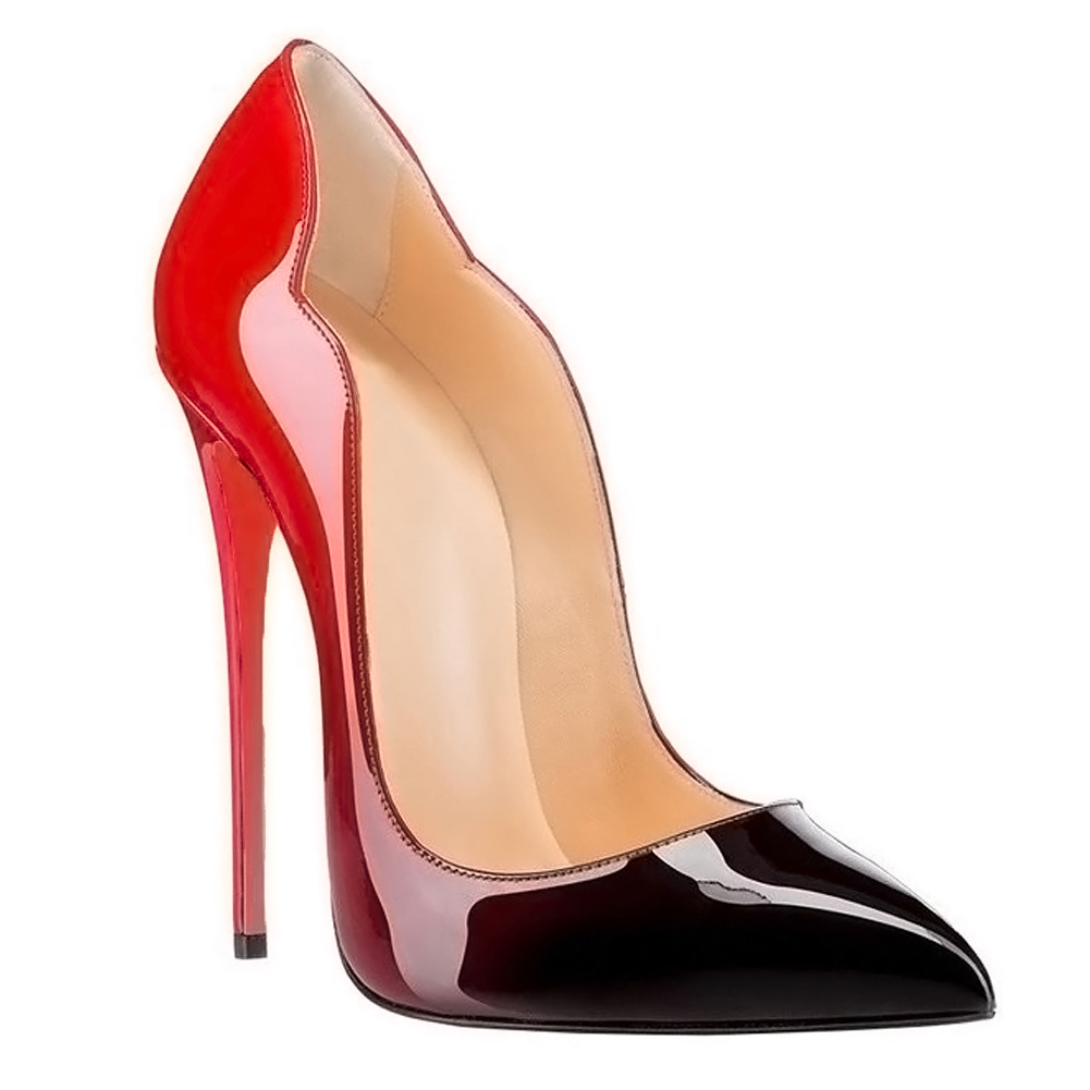 120mm Red Black Women's Red Bottom High Heels for Party Wedding Pumps Summer Shoes-MERUMOTE