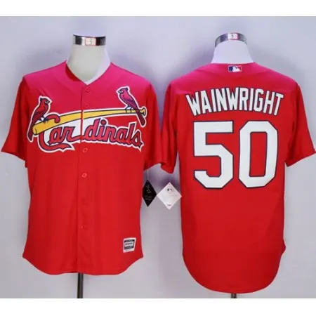 Cardinals #50 Adam Wainwright New Red Cool Base Stitched MLB Jersey