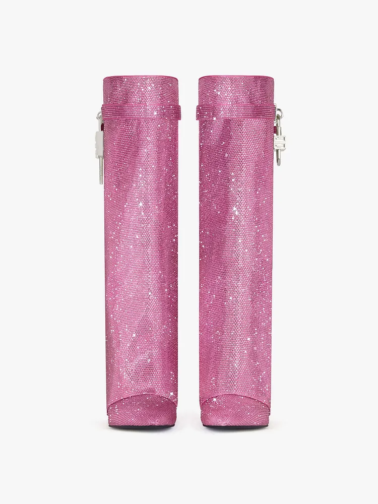 Shark Lock Boots In Strass