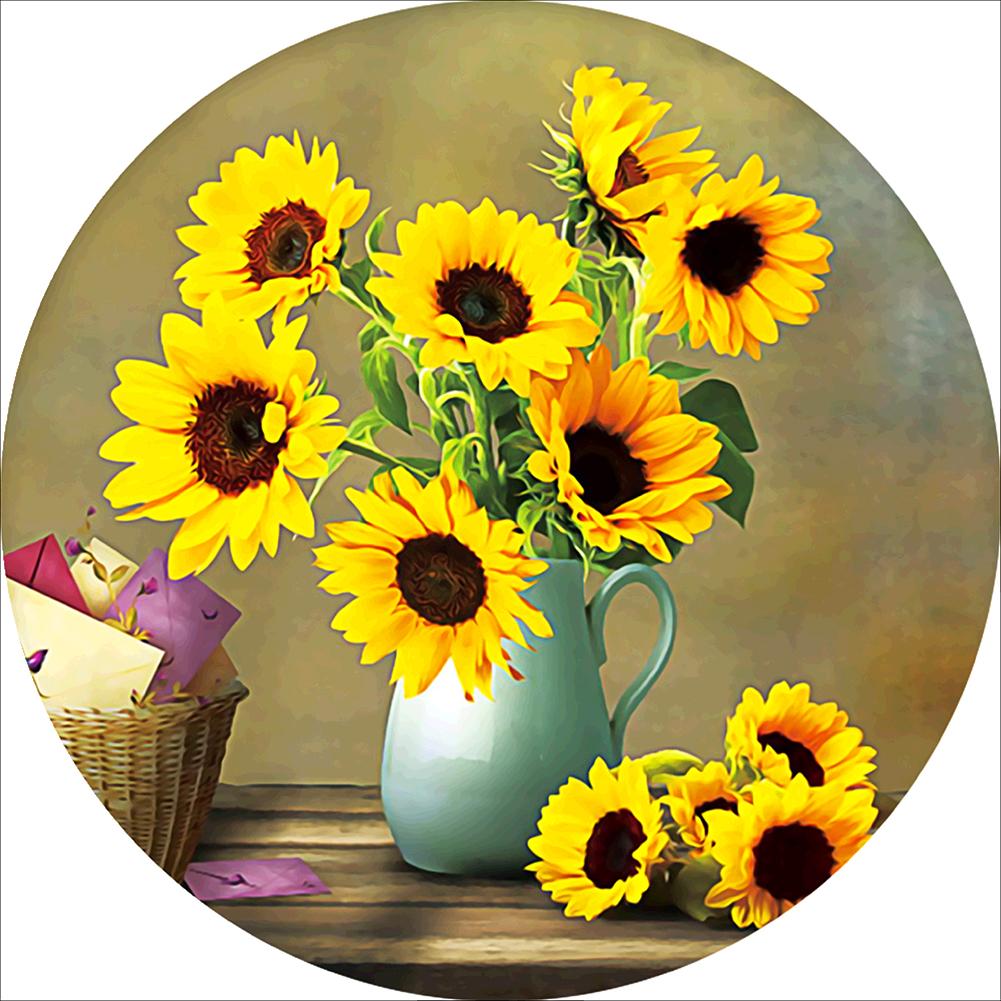 

Sunflower - Round Drill Diamond Painting - 40x40cm, 501 Original