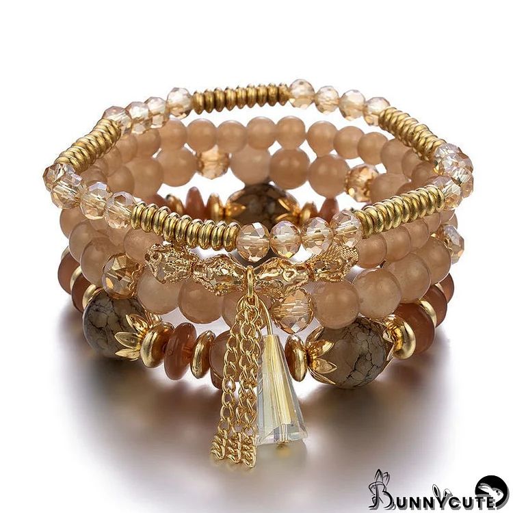 Women's Crystal Tassel Multi-layer Bracelet