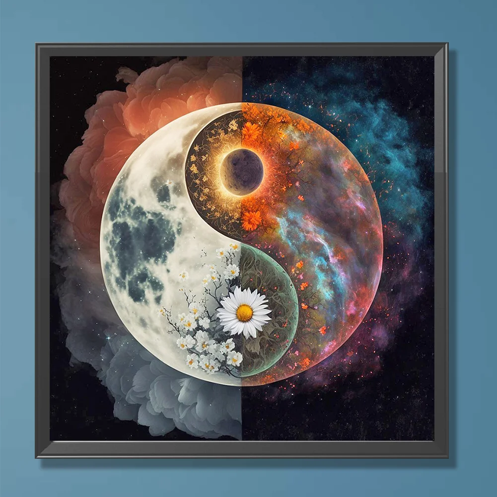 DIY Paint By Number 40*40cm - Yin And Yang Painting