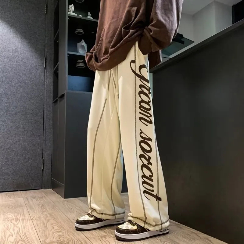 Jobcostpro  Joggers Sweatpants Women Streetwear Vintage Letter Print Print Wide Leg Sports Pants Full Length Bf Y2K Harajuku Trousers