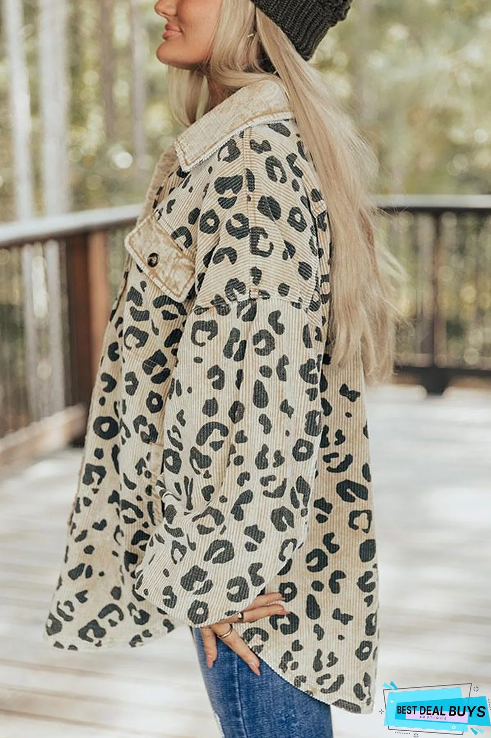 Fashion Leopard Print Coat Women